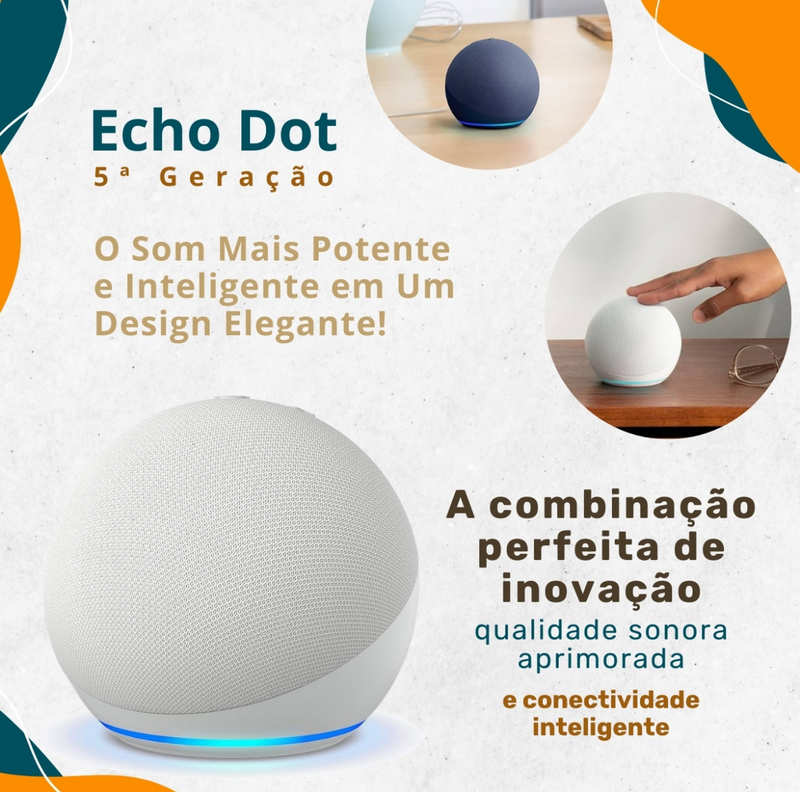 Amazon Alexa Echo Dot 5 Geração Assistente Virtual